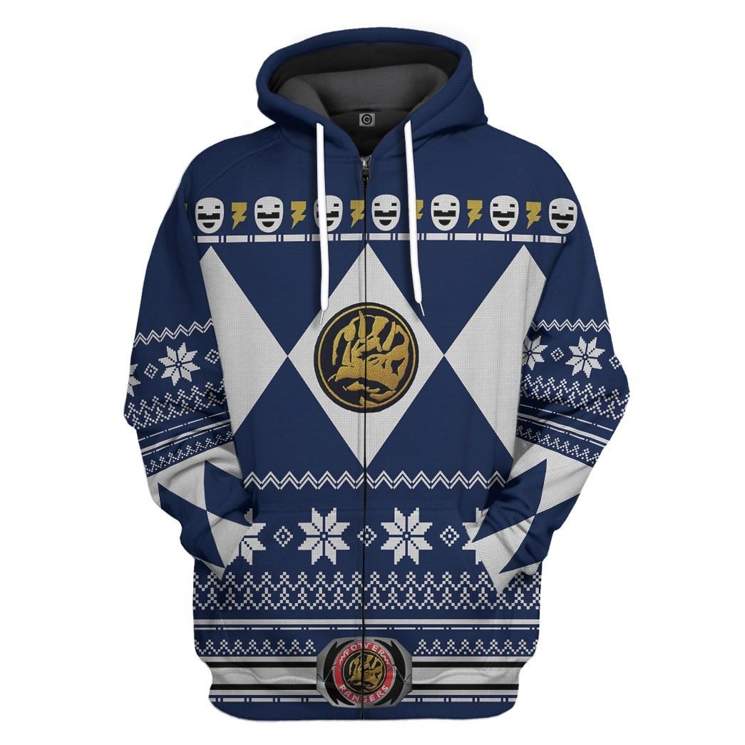 Blue Power Ranger - Cosplay Tshirt Hoodies Sweatshirt - Apparel