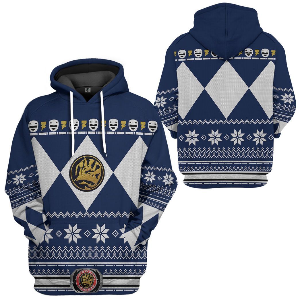 Blue Power Ranger - Cosplay Tshirt Hoodies Sweatshirt - Apparel