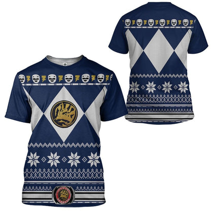 Blue Power Ranger - Cosplay Tshirt Hoodies Sweatshirt - Apparel