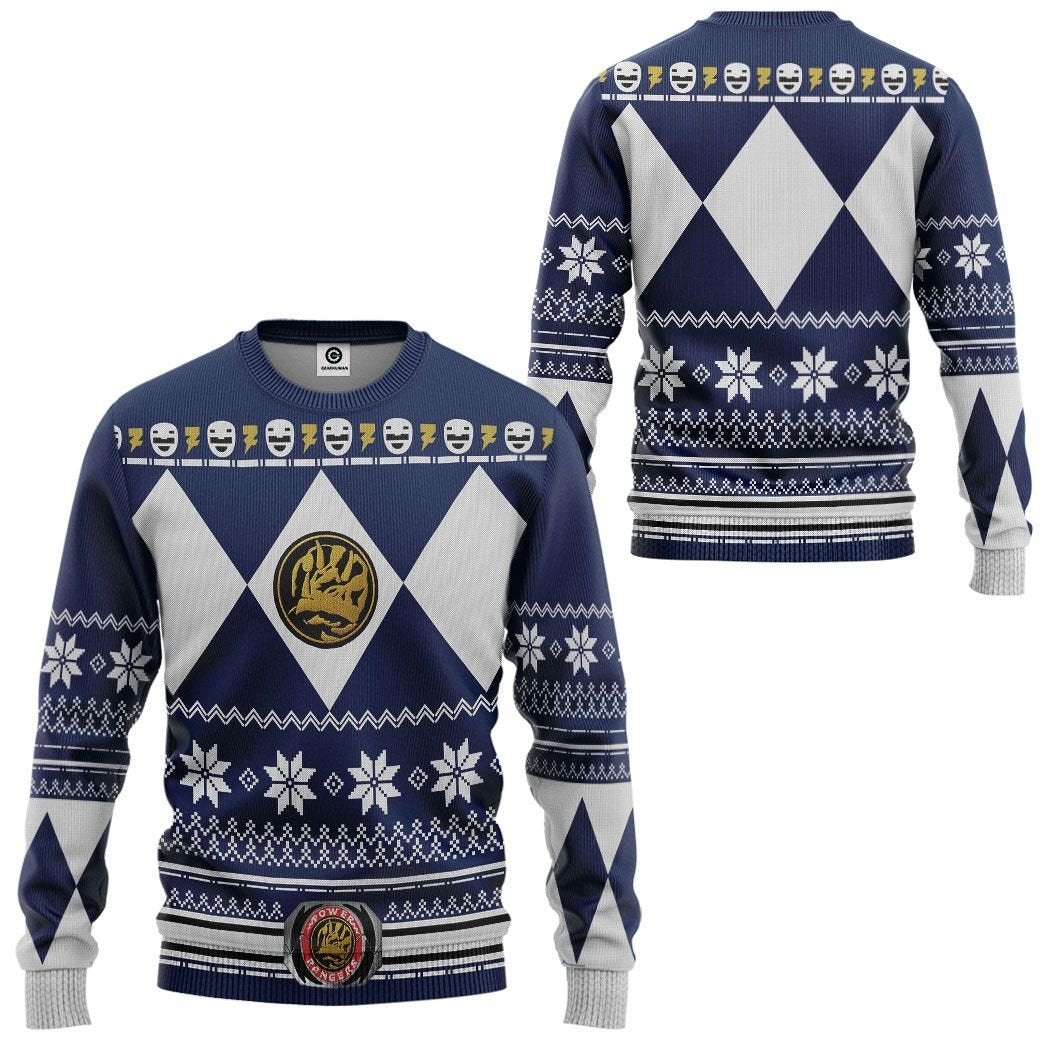 Blue Power Ranger - Cosplay Tshirt Hoodies Sweatshirt - Apparel
