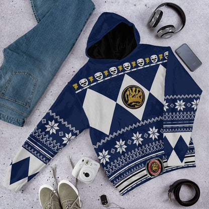 Blue Power Ranger - Cosplay Tshirt Hoodies Sweatshirt - Apparel