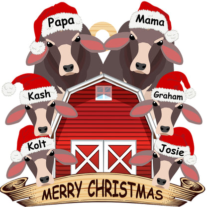 Personalized Wooden Ornament Rancher Cattle Breeds For Christmas - myfunfarm