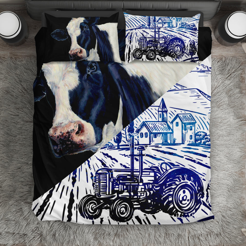 Cow cute  print Bedding set - myfunfarm - clothing acceessories shoes for cow lovers, pig, horse, cat, sheep, dog, chicken, goat farmer