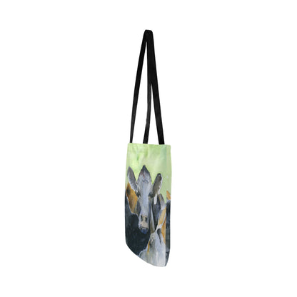 Angus cute painting print tote bag sk00019 Reusable Shopping Bag Model 1660 (Two sides) - myfunfarm - clothing acceessories shoes for cow lovers, pig, horse, cat, sheep, dog, chicken, goat farmer