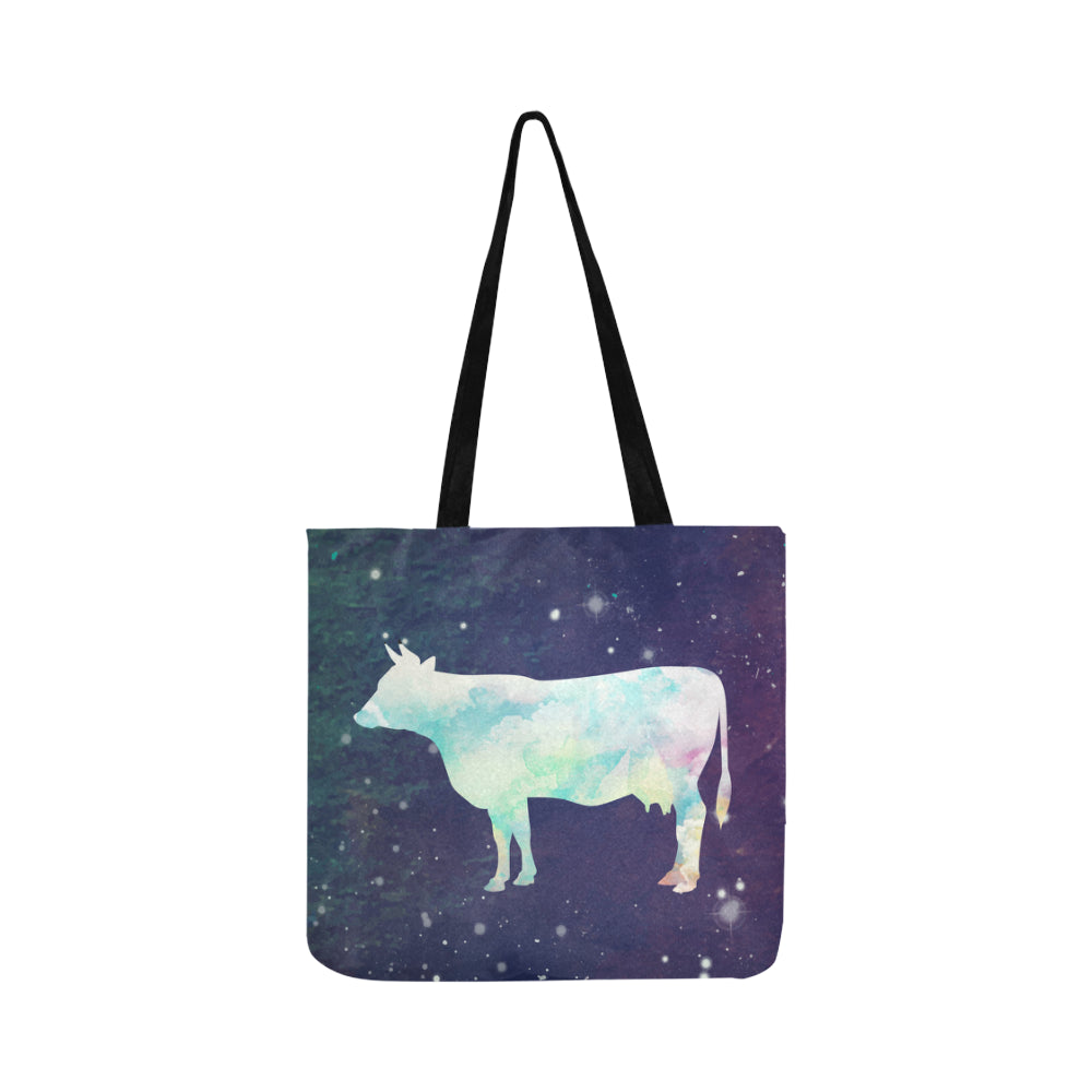 Cow color print Tote bag sk00016 Reusable Shopping Bag Model 1660 (Two sides) - myfunfarm - clothing acceessories shoes for cow lovers, pig, horse, cat, sheep, dog, chicken, goat farmer