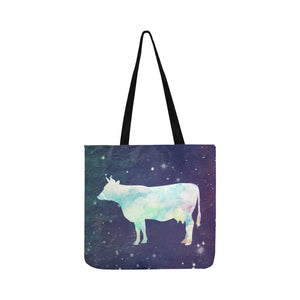 Cow color print Tote bag sk00016 Reusable Shopping Bag Model 1660 (Two sides) - myfunfarm - clothing acceessories shoes for cow lovers, pig, horse, cat, sheep, dog, chicken, goat farmer
