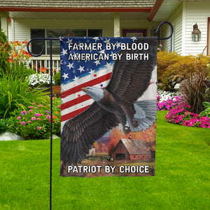 Farmer by blood - American by birth - Patriot by choice - Flag USA