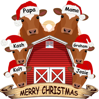 Personalized Wooden Ornament Rancher Cattle Breeds For Christmas - myfunfarm
