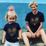 Mother kids Leopard Love family t-shirt