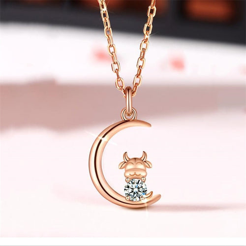 Cow Jewelry Pendant Necklace Accessories Lady Gift