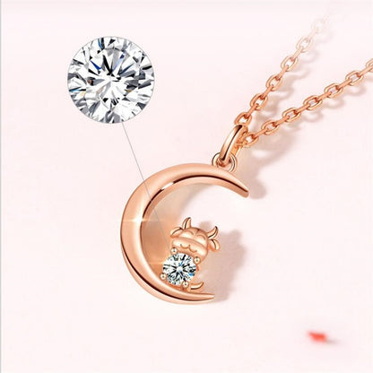 Cow Jewelry Pendant Necklace Accessories Lady Gift