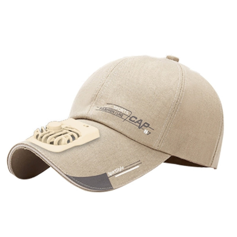 Unisex Summer USB Charging Cooling Fan Baseball Cap Outdoor - myfunfarm