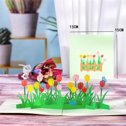 3D Pop Up Mothers Day Cards Gifts Floral Bouquet - myfunfarm