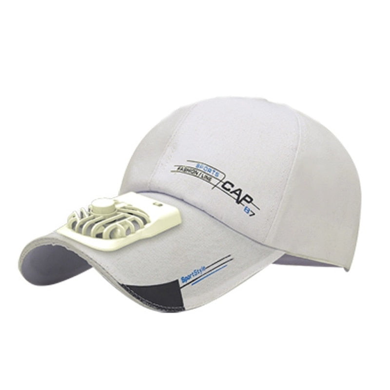 Unisex Summer USB Charging Cooling Fan Baseball Cap Outdoor - myfunfarm