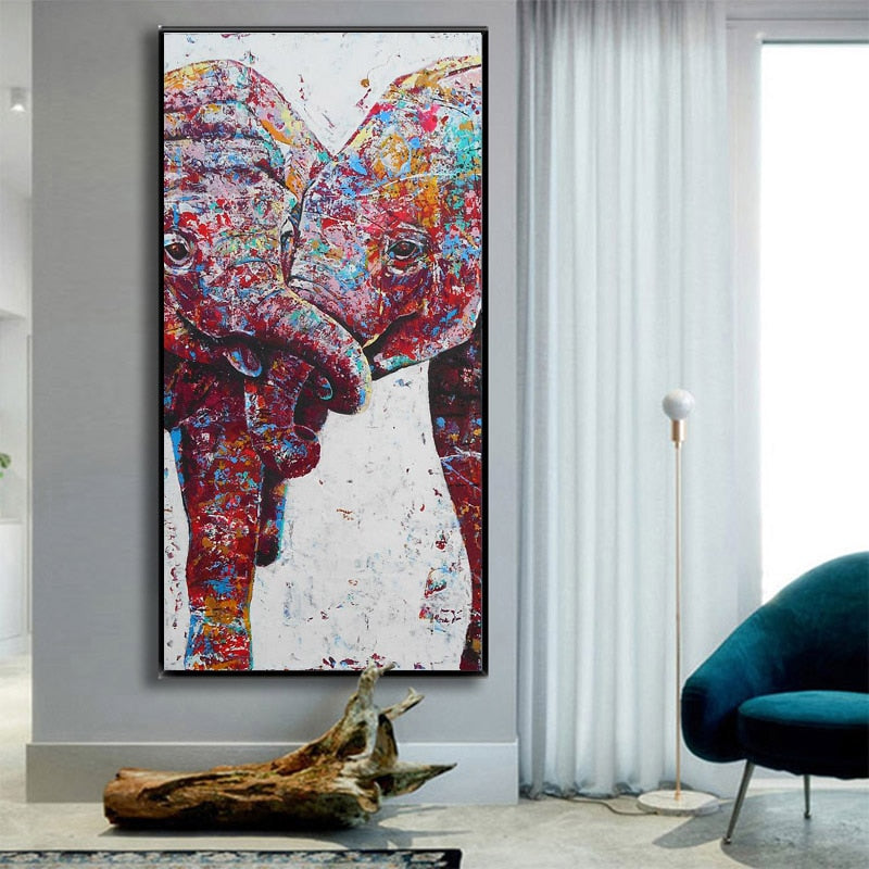Art Two Running Horses Canvas Painting home decor - myfunfarm