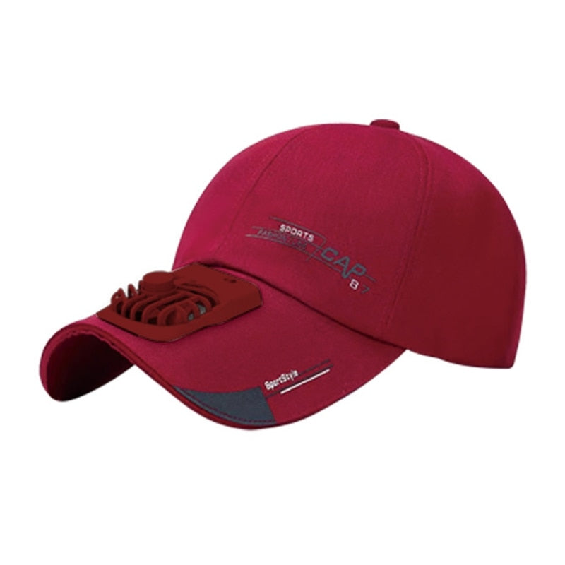 Unisex Summer USB Charging Cooling Fan Baseball Cap Outdoor - myfunfarm