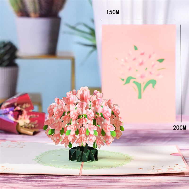 3D Pop Up Mothers Day Cards Gifts Floral Bouquet - myfunfarm