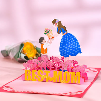 3D Pop Up Mothers Day Cards Gifts Floral Bouquet - myfunfarm