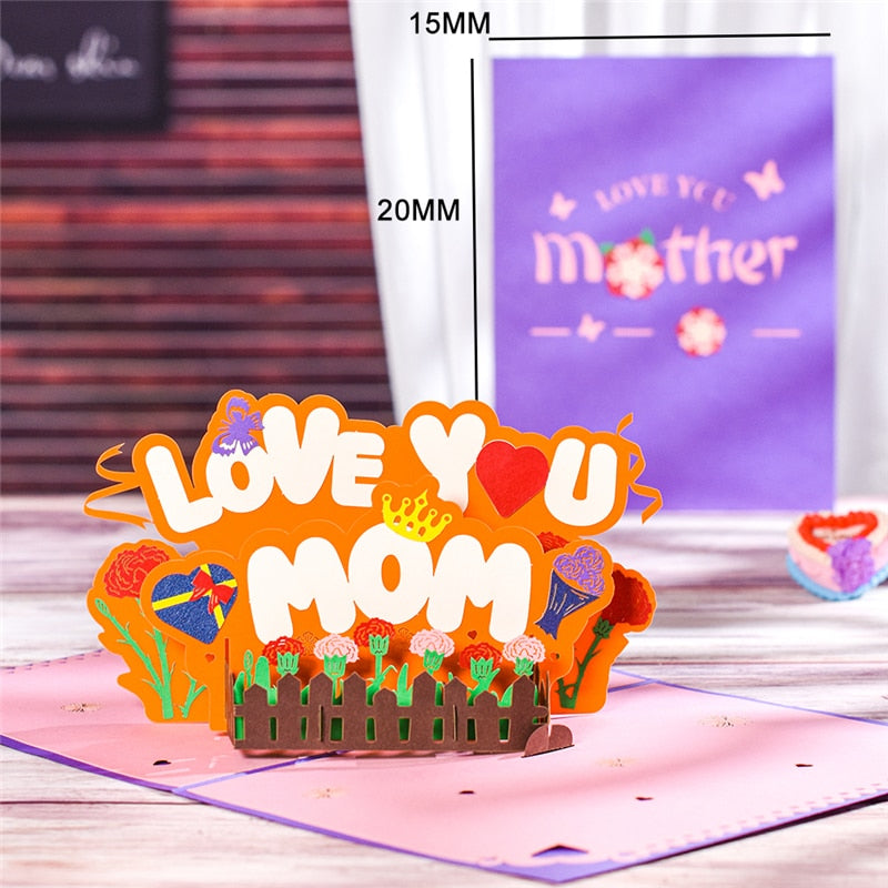 3D Pop Up Mothers Day Cards Gifts Floral Bouquet - myfunfarm
