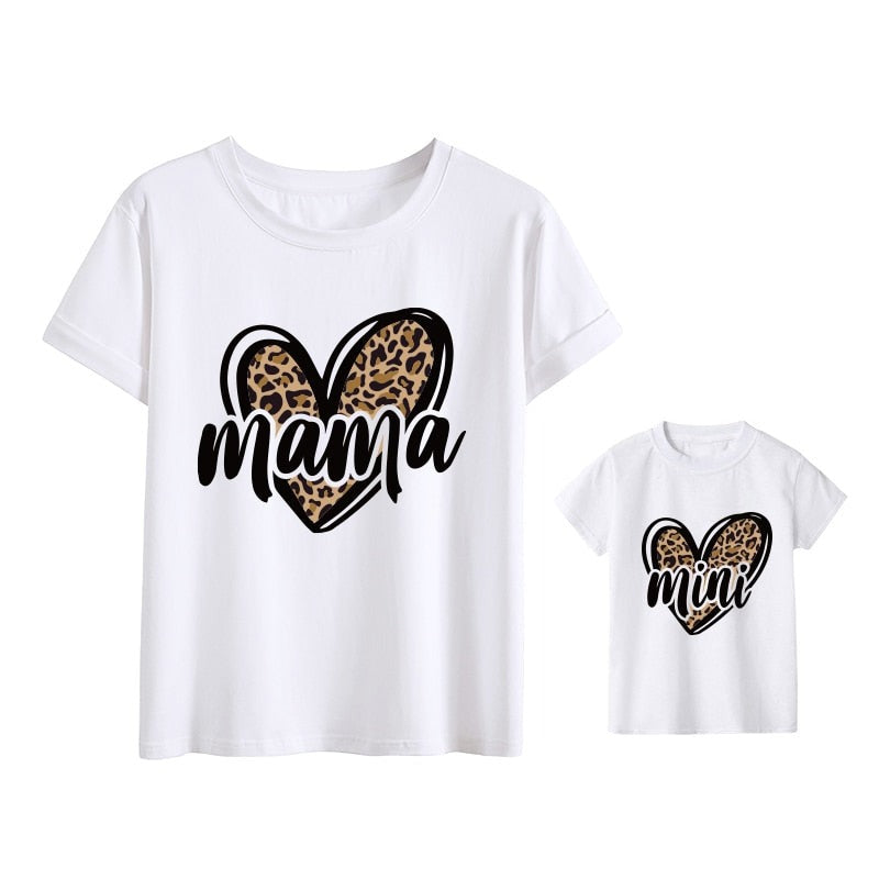Mother kids Leopard Love family t-shirt - myfunfarm