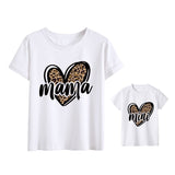 Mother kids Leopard Love family t-shirt