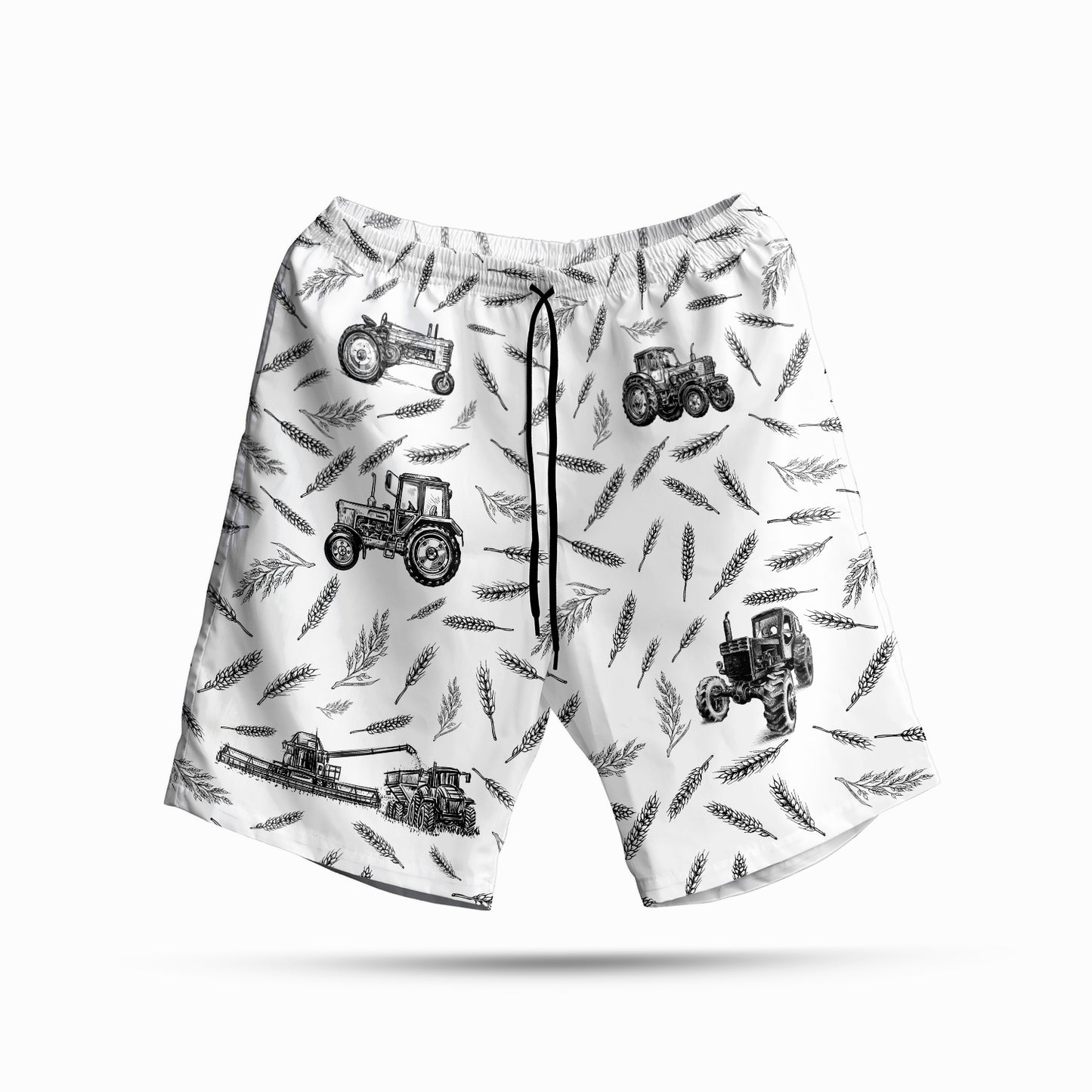 Tractor pattern - Hawaiian Shirt & Shorts - myfunfarm