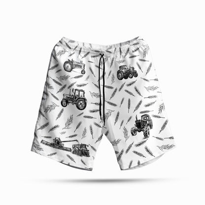 Tractor pattern - Hawaiian Shirt & Shorts - myfunfarm