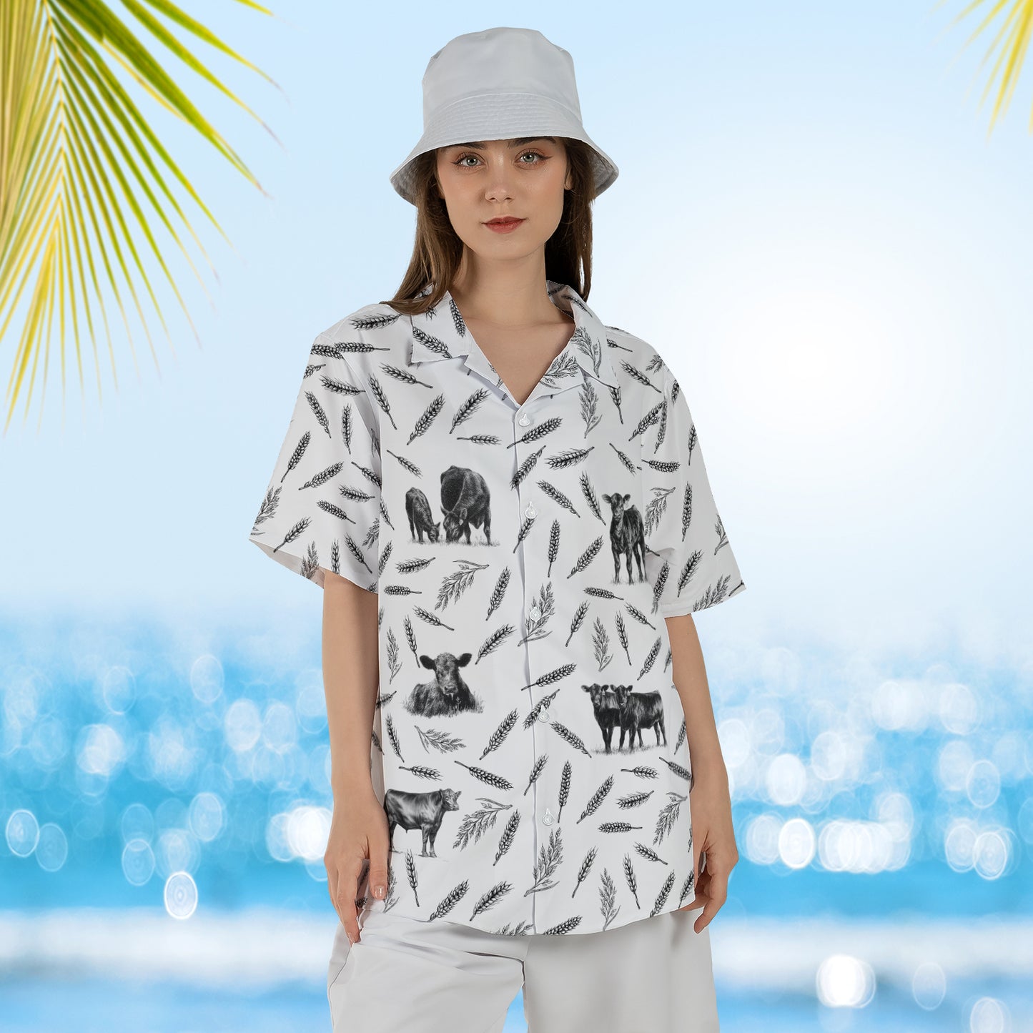 Cattle pattern - Hawaiian Shirt, Shorts for adult and youth - myfunfarm