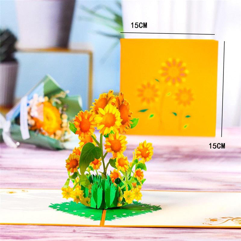 3D Pop Up Mothers Day Cards Gifts Floral Bouquet - myfunfarm