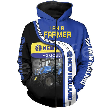 I am a farmer  3DPrint Unisex Zipper, Hoodies, Sweatshirts - myfunfarm