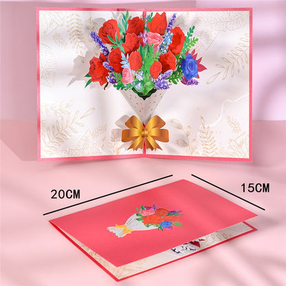 3D Pop Up Mothers Day Cards Gifts Floral Bouquet - myfunfarm