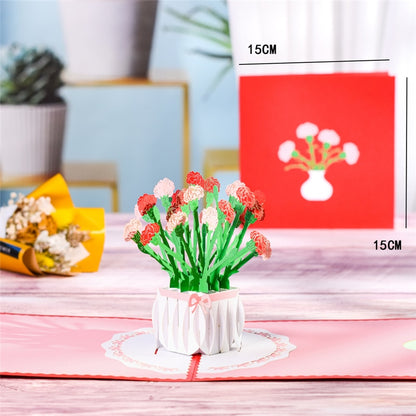 3D Pop Up Mothers Day Cards Gifts Floral Bouquet - myfunfarm