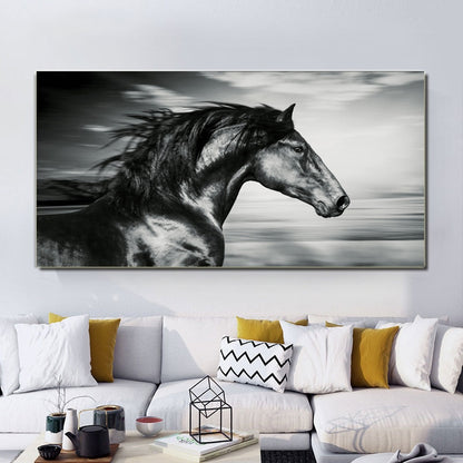 Art Two Running Horses Canvas Painting home decor - myfunfarm