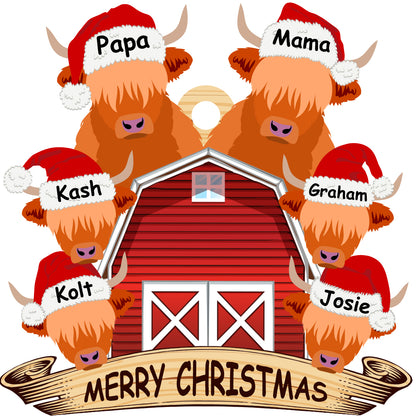 Personalized Wooden Ornament Rancher Cattle Breeds For Christmas - myfunfarm