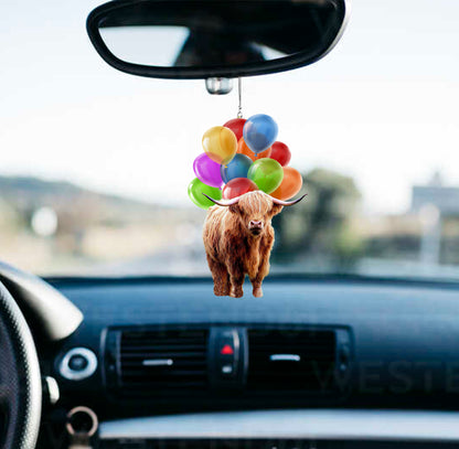 Cattle breeds Fly With Bubbles Car Hanging Ornament-2D Effect