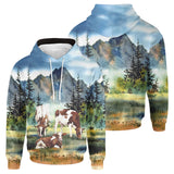 Cattle-Cows painting style print 3d 03 - cow lovers