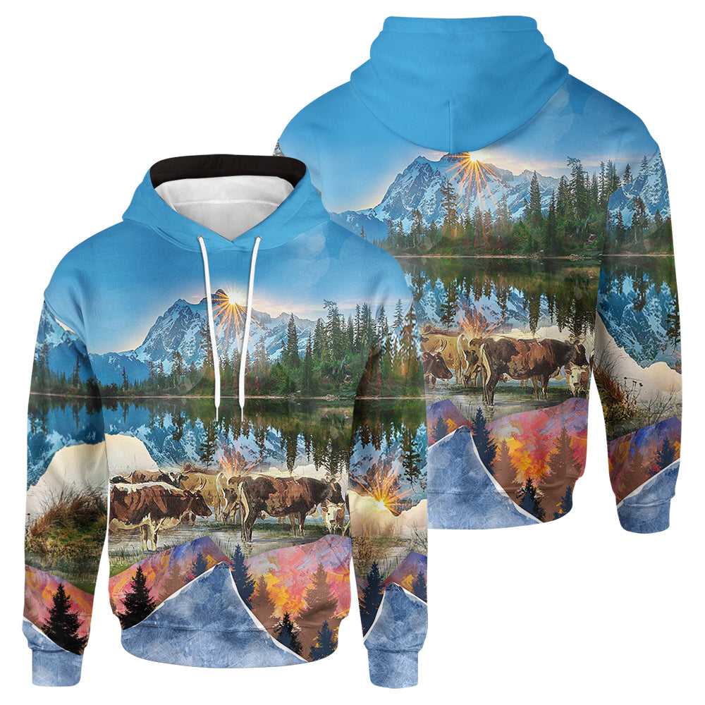 Cattle-Cows painting style print 3d - cow lovers