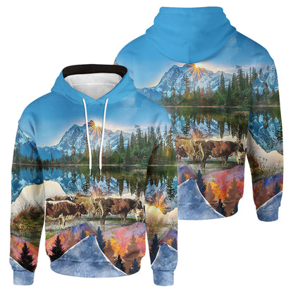 Cattle-Cows painting style print 3d - cow lovers