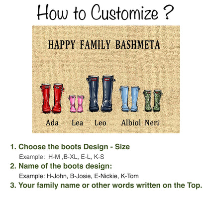Custom Family Names- Personalized Doormat Home Decor - myfunfarm