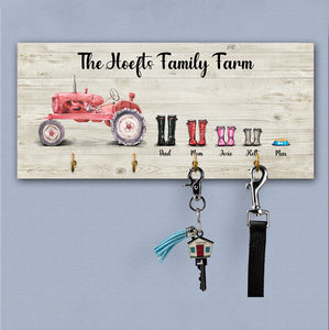 Personalized Key Hangers Family - Gift for Farm family
