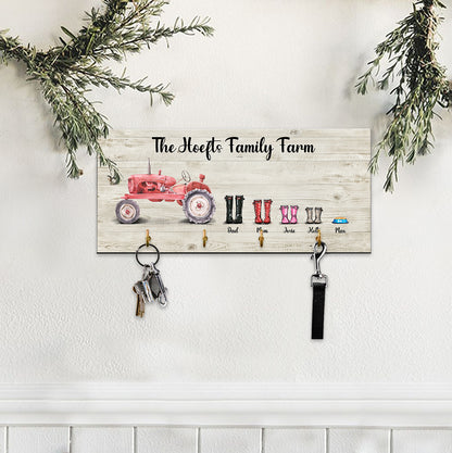 Personalized Key Hangers Family - Gift for Farm family