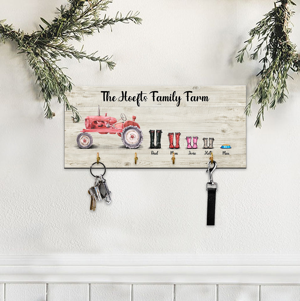 Personalized Key Hangers Family - Gift for Farm family