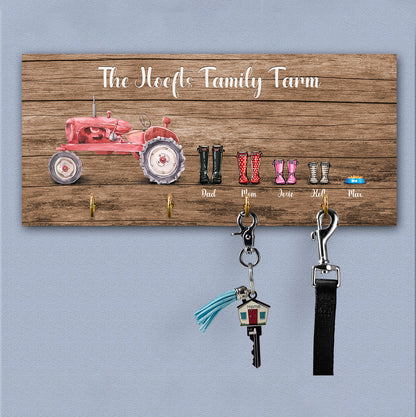 Personalized Key Hangers Family - Gift for Farm family