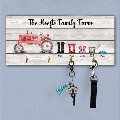 Personalized Key Hangers Family - Gift for Farm family