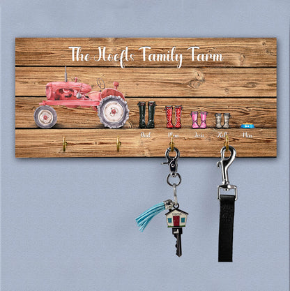 Personalized Key Hangers Family - Gift for Farm family