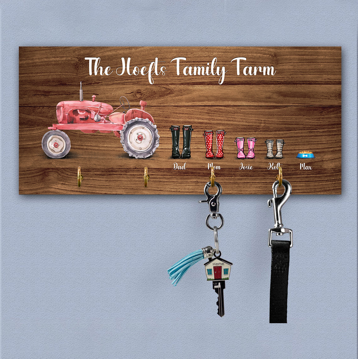 Personalized Key Hangers Family - Gift for Farm family
