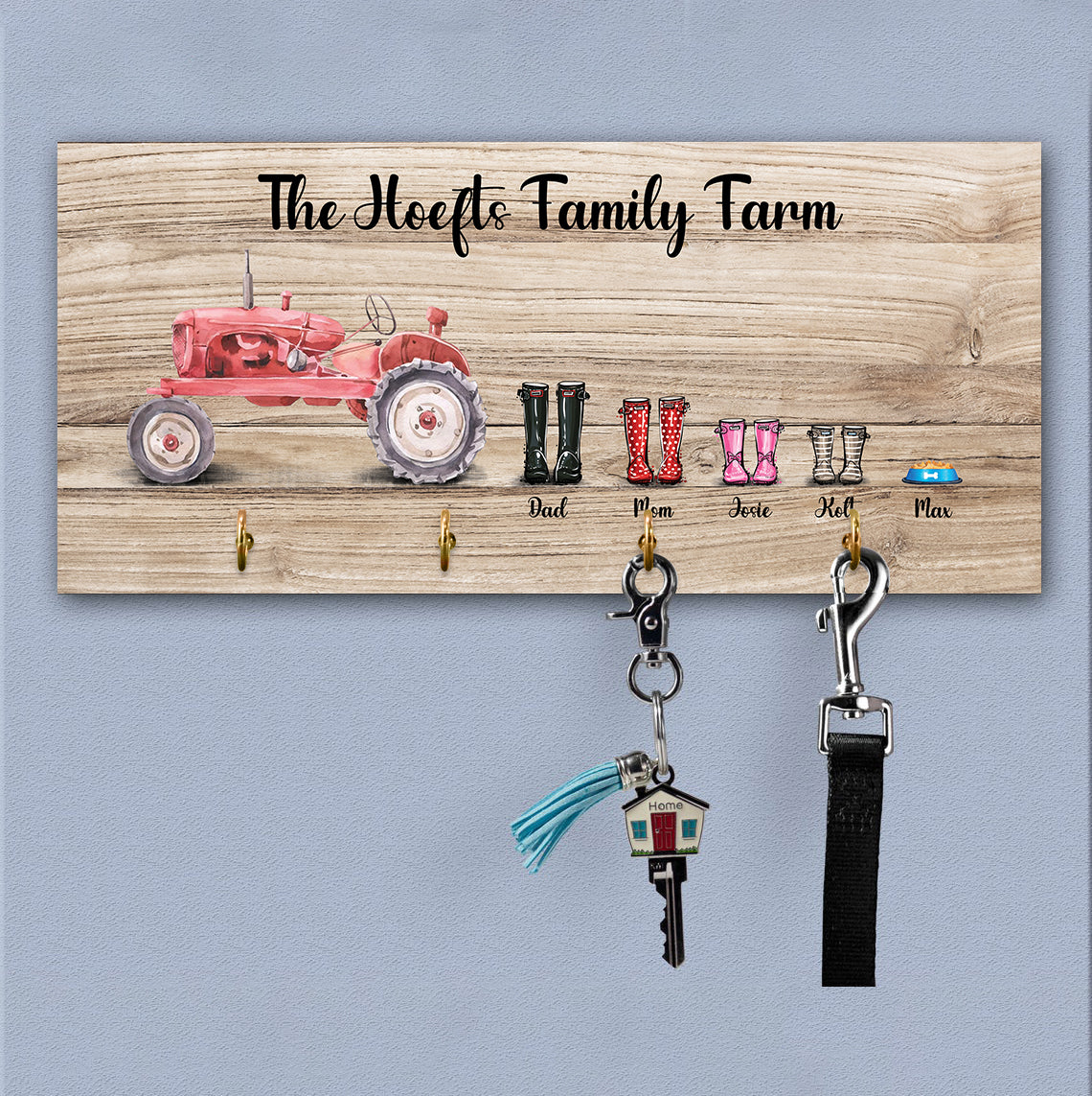 Personalized Key Hangers Family - Gift for Farm family