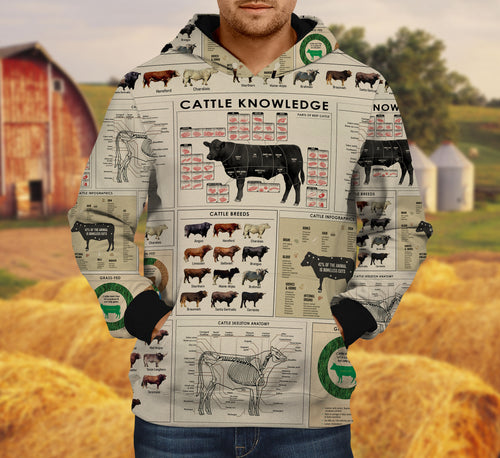 Cattle knowledge print 3d - cow lovers