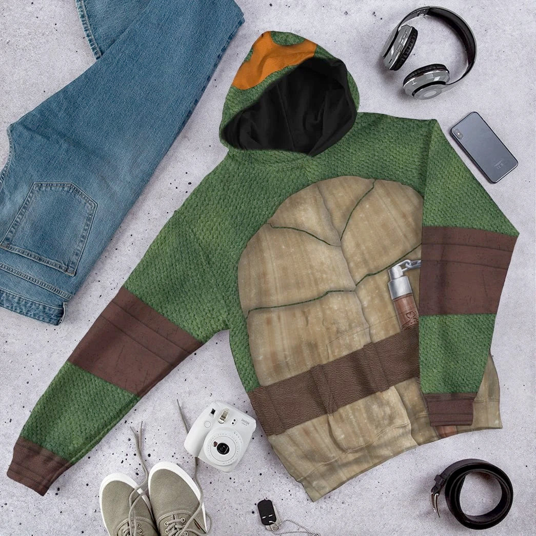 Michelangelo TMNT Mike Mikey Custom Tshirt Hoodie sweatshirt - Apparel