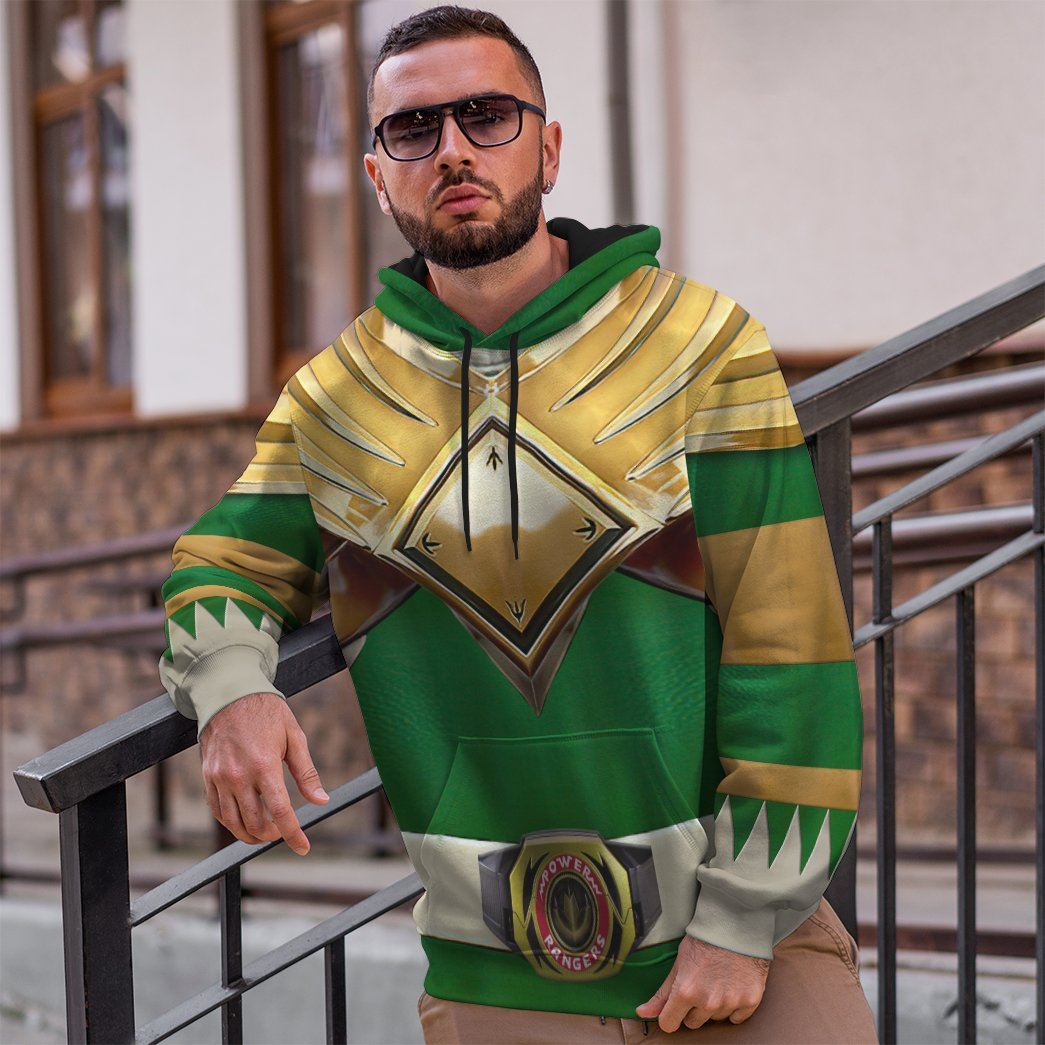 Mighty Morphin Green Power Rangers - Cosplay Tshirt Hoodies Sweatshirt - Apparel